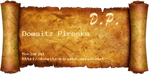 Domsitz Piroska névjegykártya