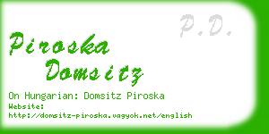 piroska domsitz business card